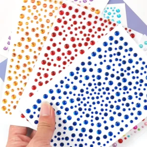 3 6MM Acrylic Rhinestone Decorative Sticker 3D Round Self Adhesion for DIY Phone Craft Party Birthday Wedding
