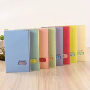 3-Inch 120-Pocket Smile Face Photocard Binder Kpop Portable Photo Album for Business Cards and Postcards