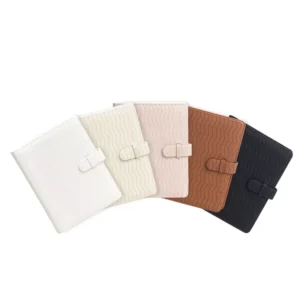 3-Inch 128-Page Retro Leather Scrapbook Album for Postcard and ID Photo Storage