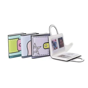 3-Inch 28/64-Photo Album Keychain, PU Leather, UV Printing, Custom