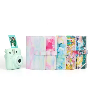 3 Inch 96-Pocket Artist Series Business Card Holder, Leather Photo Album, Custom UV Printing