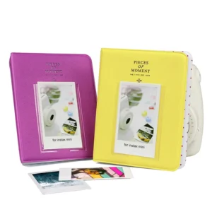 3-Inch PVC-Cover Photo Album for Mini 12/11 Film, 64-Pocket Picture Collection Album