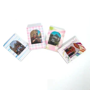 3 Inch Small Acrylic Photo Frame Magnetic Refrigerator Sticker Mini Hollow Arch for Living Room Bedroom Photo Albums