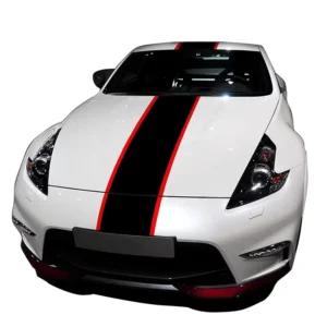 3-Piece Car Side Sticker Set for Front Roof Hood Rear Body Racing Sports Decals Vinyl Stripes