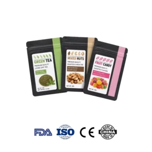 3-Side-Seal Custom Light-Proof Food Pouches for Coffee Beans and Nutritional Supplements