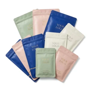 3-Side-Seal Custom Printed Vacuum Seal Smell-Proof Laminated Aluminum Foil Plastic Pouch