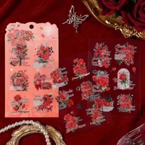 3 Stickers Per Pack Rose Secrets Series Waterproof Journaling Stickers