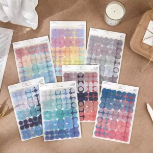 3 Stickers Per Pack Starry Sky Series Basic Round Stickers for Collage Backgrounds