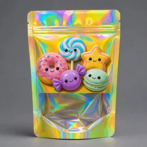 3.5G 7G 14G 28G Child Resistant Edible Cookie Candy Die-Cut Custom Mylar Bags