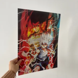 30*40cm Japanese Anime 3D Lens Sports Flip Poster, PET Material, Waterproof, Die-Cut