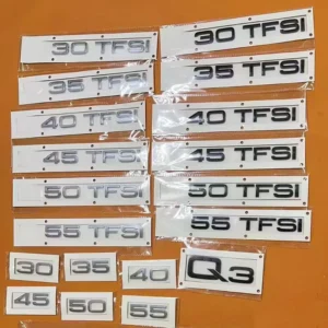 30 55 TFSI Letter Logo ABS Car Stickers A3 A4 A6L A7 Four wheel Drive Modification Decal