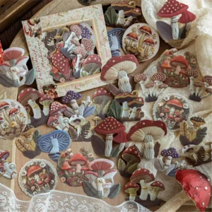 30-Piece Embroidery Story Series Chinese Theme Decorative Sticker Pack for Journals and DIY