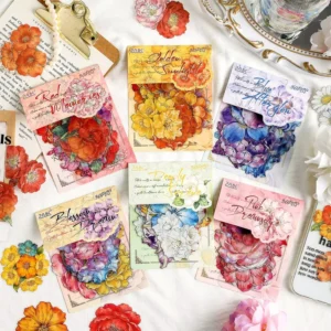 30-Piece Flower Decorative Sticker Pack