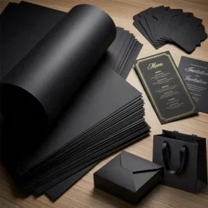 300g 400g Pure Black Fold-Resistant Cardboard for Hardcover Books