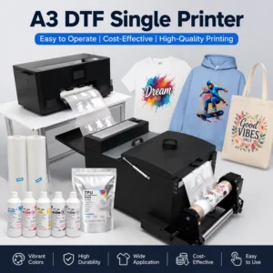 301 A3 DTF Transfer Printer with Automatic Powder Shaker for T-Shirt, Cap, and Tote Bag Printing