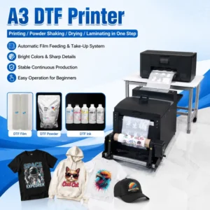 301 Factory Direct A3 DTF Printer with Powder Shaker Machine and XP600 Printhead for Custom Apparel Heat Transfer Printing