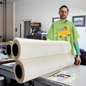 30cm 60cm Double-Sided High-Temperature PET DTF Heat Transfer Film Rolls for Textile Printing