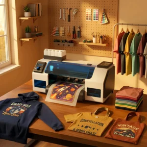 30cm A3 Dual XP600 Head DTF Transfer Printer for Cotton Denim Nylon T-Shirt Hoodie PET Film Startup Business Print Shop