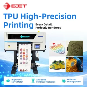 30cm TPU 3D Texture Textile Label Printing Machine A3 Size Embroidery Effect Roll-to-Roll UV DTF Sticker Printer
