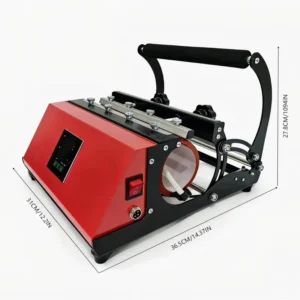 30oz Tumbler Heat Press Machine Digital LCD Control Red Square for 20oz Skinny Mugs Sublimation Printer DIY Gift Shop Gear