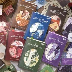 30pcs Per Pack Lightly Retro Decorative Sticker Journaling Collage Elements