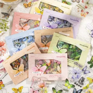 30pcs pack Pet Stickers Butterfly Dream Butterfly Collage Material Decoration Hand Account Stickers Diy 8Models