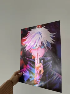 30x40cm Japanese Animation 3D Lens Digital Printing Waterproof Square Poster Pet Material Home Office High Gloss Wall Art
