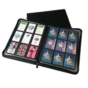 360-Photo Album with Black Pages, Leather Cover, Large Capacity, Horizontal Wedding Family Baby Album
