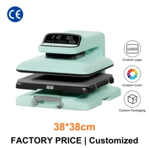 38x38cm Automatic Drawer Heat Press Machine for T-Shirt Transfer, Digital Control, Custom Apparel, Sublimation, and Factory Use
