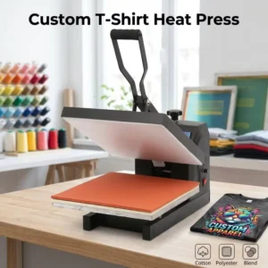 38x38cm Clamshell Heat Press Machine Digital Sublimation Transfer for T Shirt Polo Shirt Mouse Pad Logo Printing