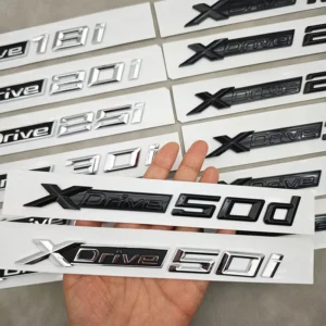 3D ABS Black Chrome XDrive Emblem Car Fender Rear Trunk Sticker 18d 20d 25d 30d 35d 40d 50d 18i 20i 25i