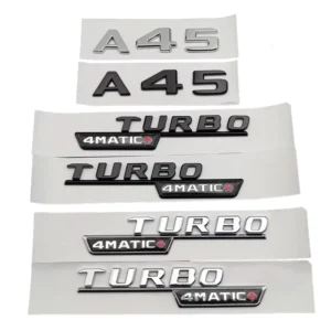 3D ABS Car Emblems and Letters for A45 AMG W176 W177