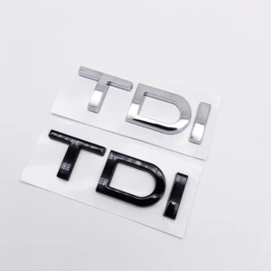 3D ABS Chrome Black TDI Logo Emblem Rear Trunk Sticker for A1 A2 A3 A4 A5 A6 A7 A8 TT S Line