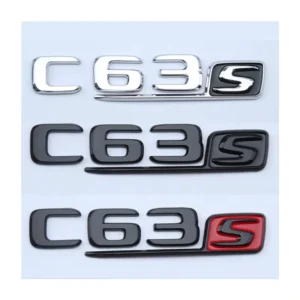 3D ABS Chrome C63S Rear Trunk Badge Sticker for C63 W205 W204