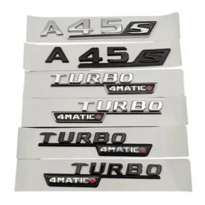3D ABS Chrome Silver Waterproof Rear Trunk Emblem Badge Letters for A45S W176 W177