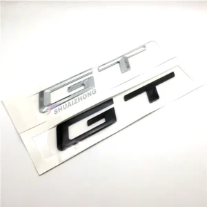 3D ABS GT Logo Letters Car Trunk Emblem Badge for 5 Series 320d E36 320 C 400 650 530 F07 F34 G32 GT Sticker Accessories
