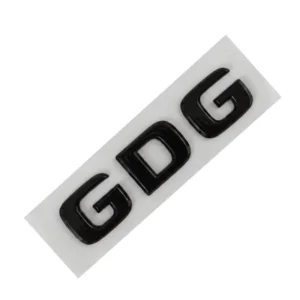 3D ABS Letter Sticker, Weatherproof Glossy Black Auto Emblem Badge for Car Body