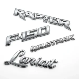 3D ABS Lettering Sticker Glossy Chrome Car Trunk Custom Emblem