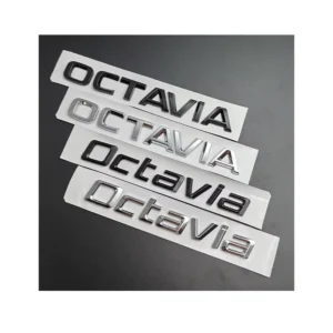 3D ABS Octavia Logo Emblem Letters Rear Trunk Sticker