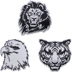 3D Aluminum Auto Fender Team Emblem for Cars Trucks Laptop Wall Decal Sticker