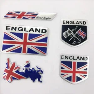 3D Aluminum Car UK Flag Shield Grille Emblem Decal Badge Sticker