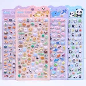 3D Bread Cat Foam Stickers for Journal Decoration, Kawaii Stationery for Girls