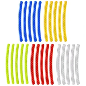 3D Car Wheel Rim Reflective Stickers with Custom Logo, Multicolor PET