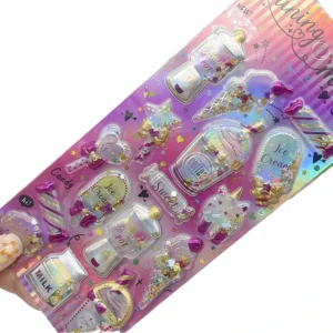 3D Cartoon Waterproof Self-Adhesive Stickers for Kids