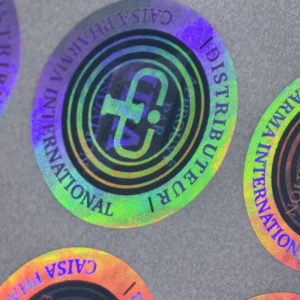 3D Color Holographic QR Code Labels Transparent Holographic Stickers
