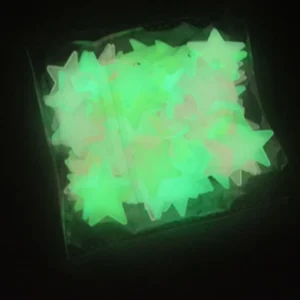 3D DIY Night Giant Dot Fluorescent 100pc Bag Kids Room Decoration Glowing Luminous Moon Wall Sticker Glow in Dark Star