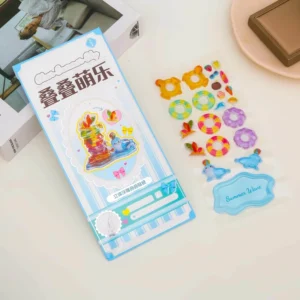 3D Embossed Custom Self Adhesive Waterproof Eco Friendly Cartoon Pattern Stickers for Paper, Books, and Phones Bulk