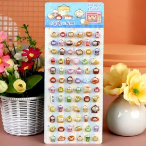 3D Embossed Epoxy Resin Cartoon Animal Dome Stickers Rabbit Capybara Self-Adhesive