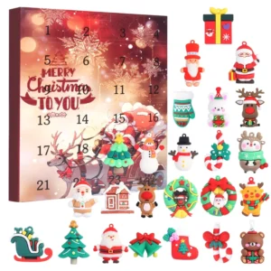 3D Figurine Pendant Blind Box Christmas Countdown Calendar for Gift for Christmas Tree Decoration