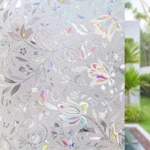 3D Frosted Matte Modern PVC Window Film Electrostatic Privacy Stickers for Apartment Use Heat Insulation Decorative Features